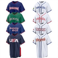 Jersey Baseball Tim Nasional Piala Dunia Bisbol 2026, Kaos Baseball Kandang, Pakaian Kustom, Bordir, Celana Pendek