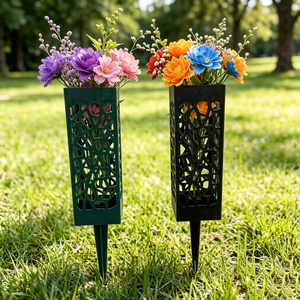 <span class=keywords><strong>Vasi</strong></span> in <span class=keywords><strong>Plastica</strong></span> all'Ingrosso per Fiori Artificiali, Decorazioni Cimiteriali, Vaso per Tombe con Picchetto in <span class=keywords><strong>Plastica</strong></span> - Product Image 1