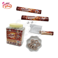 Bonbons compressés en forme de cercle au chocolat et à la crème, saveur sucrée