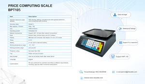 Balance électronique numérique étanche IP65 de 30 kg avec WiFi et Bluetooth pour fruits, légumes, fruits de mer et épicerie - Product Image 5