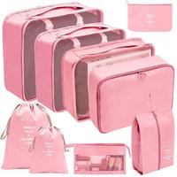 Juego de cubos de embalaje para viaje, 10 Uds., organizadores de embalaje, Juego de bolsas con bolsa de artículos de tocador para equipaje, Maleta, bolsa esencial de viaje