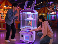Distributeur de cadeaux rotatif à clip avec affichage transparent pour centre commercial et salle de jeux