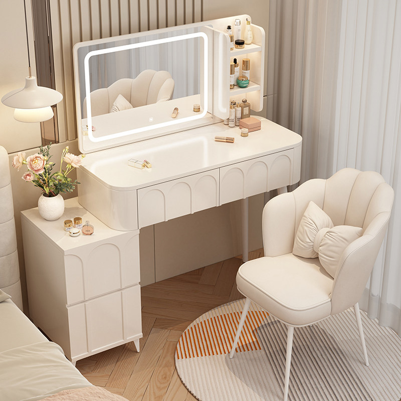 white christmas dresses Wooden Bazar Flutura Vanity Dressing Table with Mirror main image 0