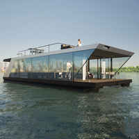 Maison d'eau de luxe, maison flottante, hôtel préfabriqué, Restaurant flottant, bâtiment aquatique, hôtel flottant, boîtier modulaire