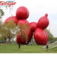 Modèle de chien gonflable géant personnalisé en forme de ballon rouge pour décoration publicitaire