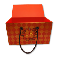 Boîte-cadeau de gâteau de lune de luxe de haute qualité 2cm d'épaisseur poignée fantaisie vacances Dessert brillant stratification éponge gaufrage rigide