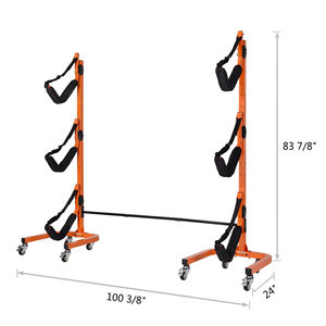 Ensemble de deux cintres de rangement muraux d'une capacité de 150lb <span class=keywords><strong>pour</strong></span> kayaks, vélos, supports muraux <span class=keywords><strong>pour</strong></span> accessoires de planche à pagaie - Product Image 2