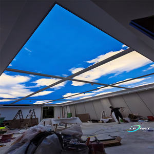 Panel <span class=keywords><strong>de</strong></span> Techo Falso Transparente 3D <span class=keywords><strong>de</strong></span> <span class=keywords><strong>PVC</strong></span>, Estilo Pop Art, 60x60 cm, para Cafetería, Marca LeArt Roof - Product Image 1