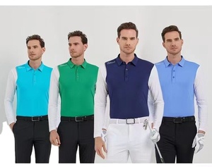 Camisa de Golf para <span class=keywords><strong>hombre</strong></span>, <span class=keywords><strong>Polo</strong></span> de <span class=keywords><strong>manga</strong></span> <span class=keywords><strong>larga</strong></span> con cremallera, camisas atléticas ajustadas de secado rápido para senderismo, 1/4 - Product Image 2