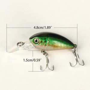 Luya appât longue langue plaque <span class=keywords><strong>petit</strong></span> appât de Simulation gras flottant eau Simulation poisson appât - Product Image 3