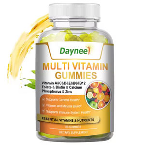 Bonbons Gommeux Multivitaminés Naturels pour la Santé – Vitamines C, D, E, B6, Zn – Améliore l'Immunité – Pour Personnes Âgées et Nouveau-nés – Saveur Fruitée - Product Image 1