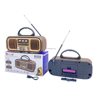 Radio Golon RX-826 rétro portable rechargeable USB avec carte TF, haut-parleur double, bande complète AM FM SW