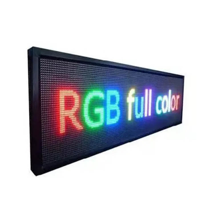 Tablero de mensajes de letreros de desplazamiento Led a todo color Pantalla de texto Led P10 programable para exteriores