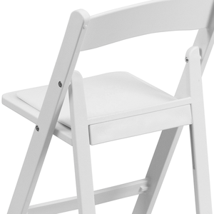 Wholesale Wedding Party Garden Gladiator Vinyl <strong>Padded</strong> Resin White <strong>Folding</strong> Wimbledon <strong>Chairs</strong> for Events - Product Image 4