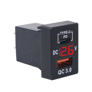 <b>12V</b> 24V 48W USB C PD 30W QC3.0 Voltmeter Car USB Charger <b>Socket</b> 23x33mm for Toyota Switch Panel - Product Image 3