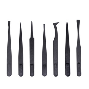 Antistatic <b>Plastic</b> Tweezers 93301 93308 Industrial Grade Smooth Tip For Electronics Repair - Product Image 1