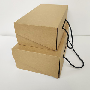 Foldable Corrugated Kraft <b>Box</b> With Rope Carry Handle Multipurpose Paper <b>Box</b> For Gift And Retail Packing - Product Image 2
