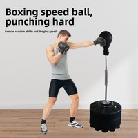 Support de sol vertical en polyuréthane élastique pour entraînement de boxe avec ballon de réflexe, cible de réaction pour adultes