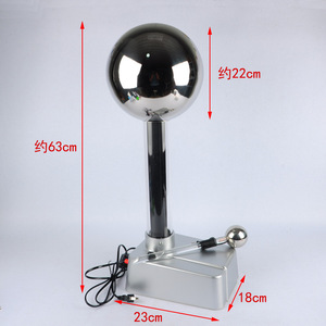 Paradigma electrostático de Van de Graaf, generador de Van de Graaf, descarga por punta, electricidad estática inicial, chispas voladoras, descarga eléctrica - Product Image 1