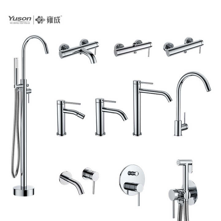 Yuson 3375 Single Handle Brass Faucet - Chrome Finish