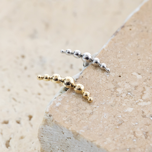 Boucle d'oreille hélix en <span class=keywords><strong>or</strong></span> massif 14 carats avec grappe de perles classiques Aurien Wholesale, perles graduées, <span class=keywords><strong>or</strong></span> rose, bijoux fins pour le corps - Product Image 5