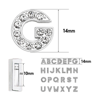 10mm bricolage collier de chien de compagnie breloques en métal lettres pour colliers de chien