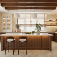 Gabinetes de Cocina de Diseño Vintage Aige con Cajones, Muebles de Almacenamiento, Conjuntos de Gabinetes de Isla, Gabinetes de Cocina Estilo Shaker Francés