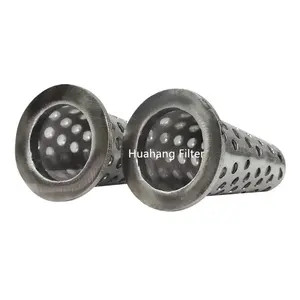 Huahang 5 10 mikron filter keranjang jaring baja tahan karat tekanan tinggi untuk perawatan air industri