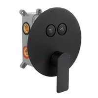 Mitigeur de douche thermostatique encastré chaud/froid avec inverseur, mitigeur de douche de bain encastré mural à jet de pluie rond ou carré