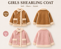 Veste d'hiver pour filles, manteau chaud, vêtements d'extérieur tendance pour tout-petits, style boutique, vente en gros pour enfants