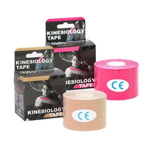 Bande de kinésiologie élastique polyvalente en coton résistante à l'eau 5cm x 5m pour le soutien sportif et la protection des exercices, avec logo gratuit - Product Image 1