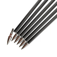 Flèche en carbone, Spine 340-700, Diamètre intérieur 6,2 mm ±0,001, Rectitude 125, Pointe de chasse 125 grains, Plumes blanches 5 pouces, pour le tir à l'arc de chasse et de cible