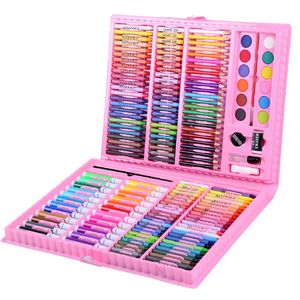 Conjunto de arte para dibujar y pintar para niños, con crayones, pasteles al óleo, rotuladores de acuarela, herramientas de lápiz de colores, regalo para niños y niñas, 168 Uds. - Product Image 5