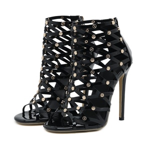 Nouvelles Bottines de Soirée Sexy Noires à Talons Aiguilles pour Femmes 2025 – Modèle Creux en Maille Croisée, Pointures 35-42 - Product Image 6