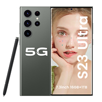 بسعر الجملة بسعر رخيص S23 5G 3GB + 64GB شاشة كبيرة ثنائية الشريحة بطاقة SIM والهواتف الذكية المخصصة أندرويد