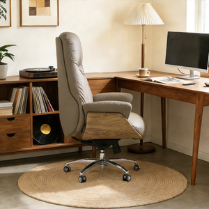 Chaise de bureau ergonomique pour le jeu avec repose-pieds, chaise pivotante à dossier haut pour le jeu sur PC et le travail - Product Image 3