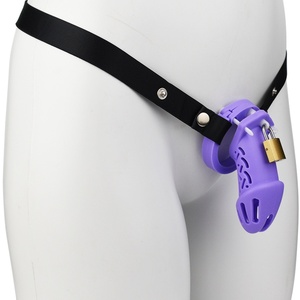 Jaula de Castidad de Silicona Larga FRRK, Jaula para Pene con Bloqueo, Dispositivo de Castidad Masculina, Juguetes Sexuales para Adultos BDSM para Hombres - Product Image 6