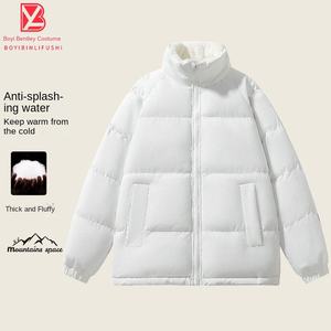 Col en fourrure de <span class=keywords><strong>lapin</strong></span> décontracté coupe-vent coton veste hommes automne <span class=keywords><strong>hiver</strong></span> 2025 nouveau Style épais résistant au froid coton rembourré - Product Image 2