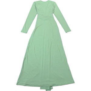 Robe moulante à manches longues, couleur unie, col en V profond, sexy, minimaliste, best-seller pour femmes, tendance - Product Image 6