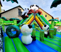 Structures gonflables de qualité commerciale pour enfants, château gonflable géant avec toboggan, parc d'attractions gonflable Panda