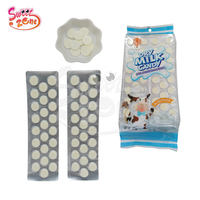Permen Bentuk Bulat Lezat, Kering, Kenyal, Susu, Tablet Tekan