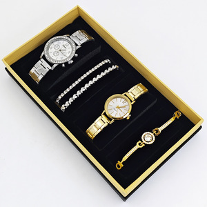 <span class=keywords><strong>Set</strong></span> de Reloj para Mujer, 2 Piezas, Reloj de Cuarzo con 3 Pulseras de Diamantes de Imitación, Esfera Redonda, Caja de Aleación, <span class=keywords><strong>Set</strong></span> de Regalo al por Mayor - Product Image 4