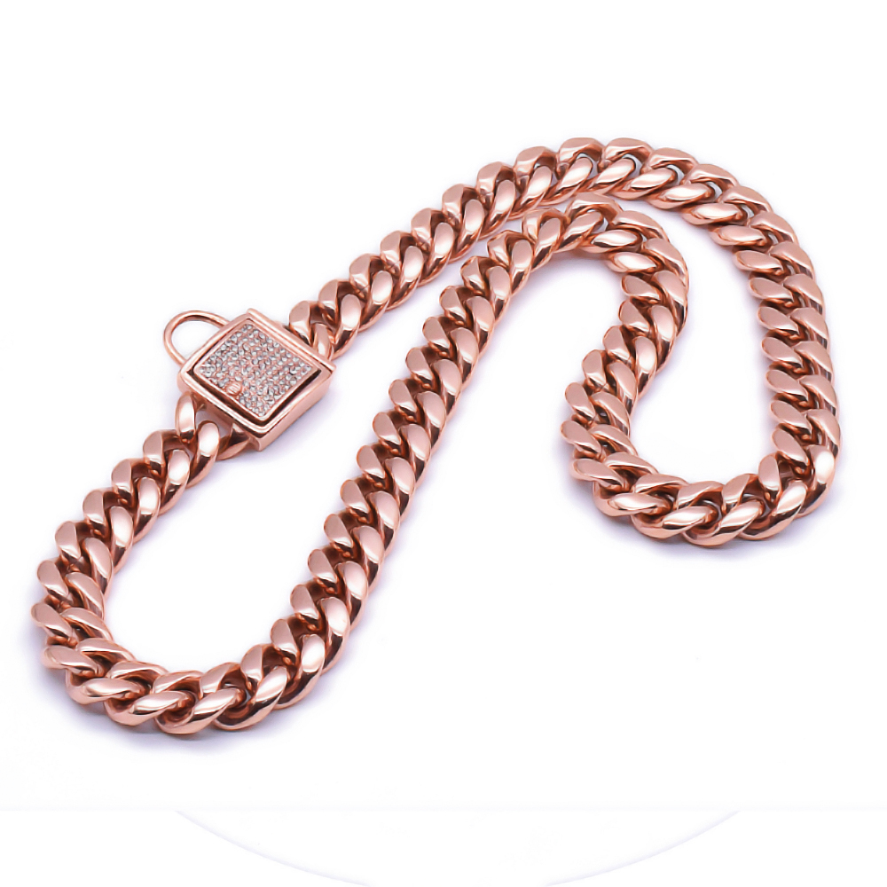 Collier de chien en or rose