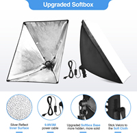 Kit d'équipement photographique 1 porte-lampe 85W LED ampoule continue LED Photo Studio Softbox avec trépied