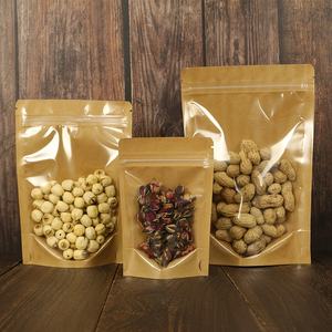 Bolsa de Papel Kraft Biodegradable de Alta Calidad con Cierre, Transparente por un Lado, para Alimentos, Personalizable con Logotipo - Product Image 4