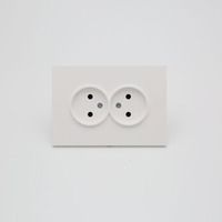 Prise murale russe double standard UE, 2 prises, 16A 250V, double prise ronde, vente en gros d'usine