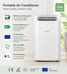 Climatiseur portable 12000 BTU pour la maison, silencieux, mobile, avec réfrigérant R290, performances de refroidissement puissantes, équipé de haute performance - Product Image 6