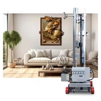 Impresora de suelo de pared UV Industrial con máquina de impresión de pared de efecto 3D multicolor en vidrio de azulejo de cerámica de ladrillo de cemento de látex