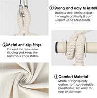 Nouvelle hamac pliant portable d'extérieur avec barre transversale en acier et tissu en coton, design moderne pour patio, chambre et salon