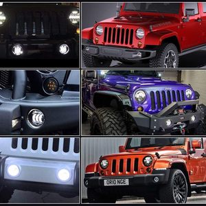 ไฟตัดหมอก LED 4นิ้วพร้อมดวงตานางฟ้ารัศมีสีขาวสำหรับ JEEP JK 6000K 12V 55W - Product Image 4